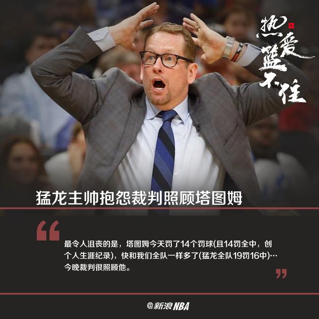 猛龙主帅被罚，因对裁判投掷震撼的简单介绍